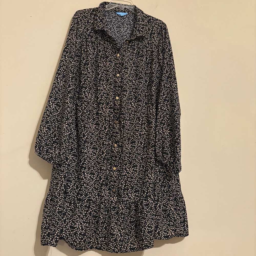 DRAPER JAMES RSVP Button-Front Knot-Waist Dress Size 1X - Picture 9 of 16